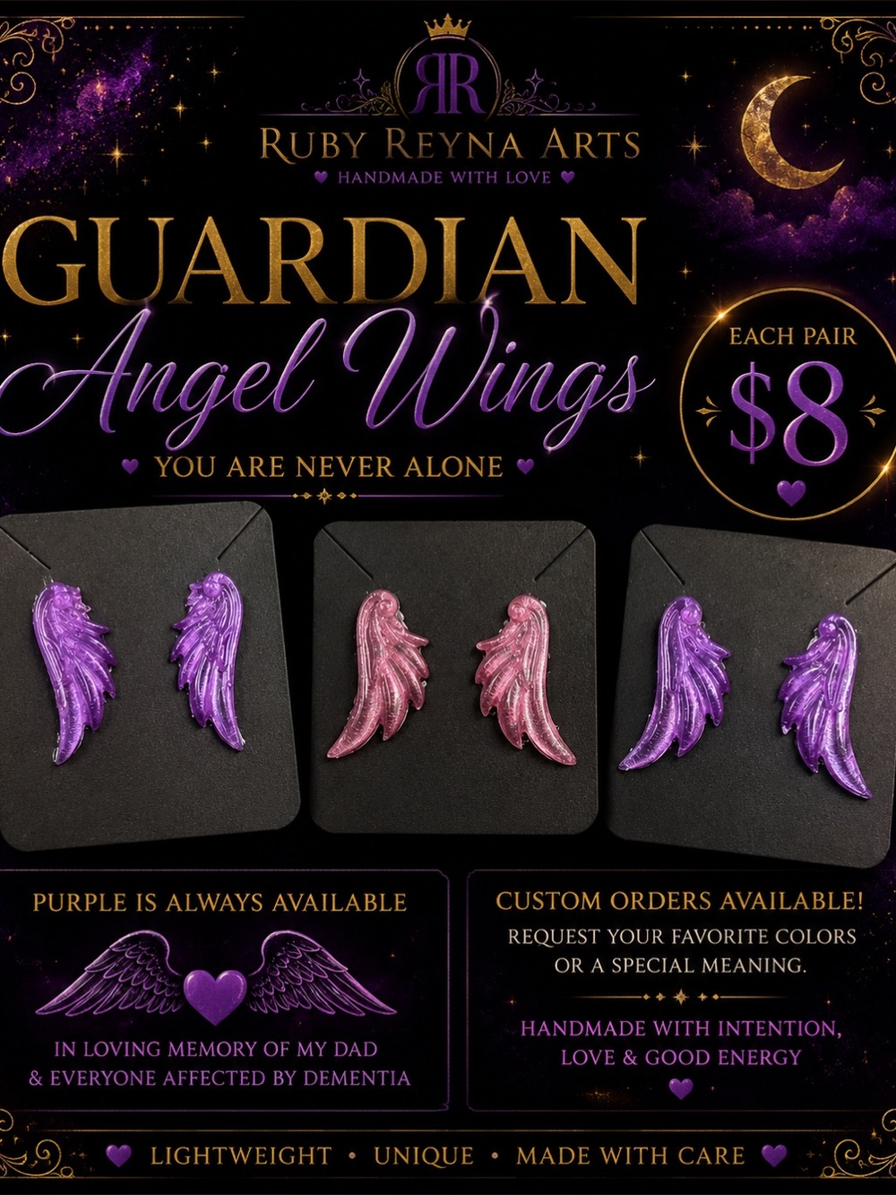 Handmade Guardian Angel / remembrance Angel wings